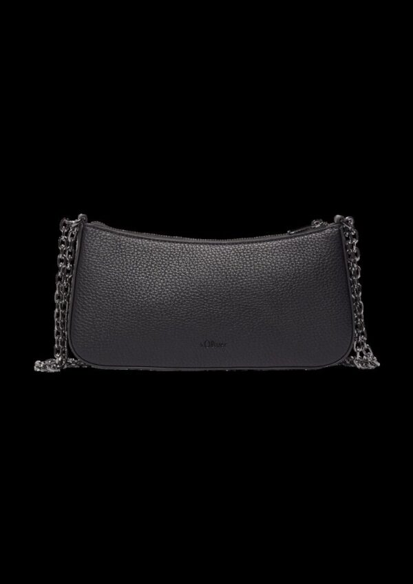 Kleine Tasche mit Logo-Prägung und Schulterkette