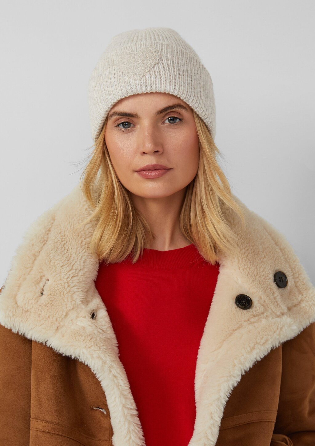 Strickbeanie aus Wollmix