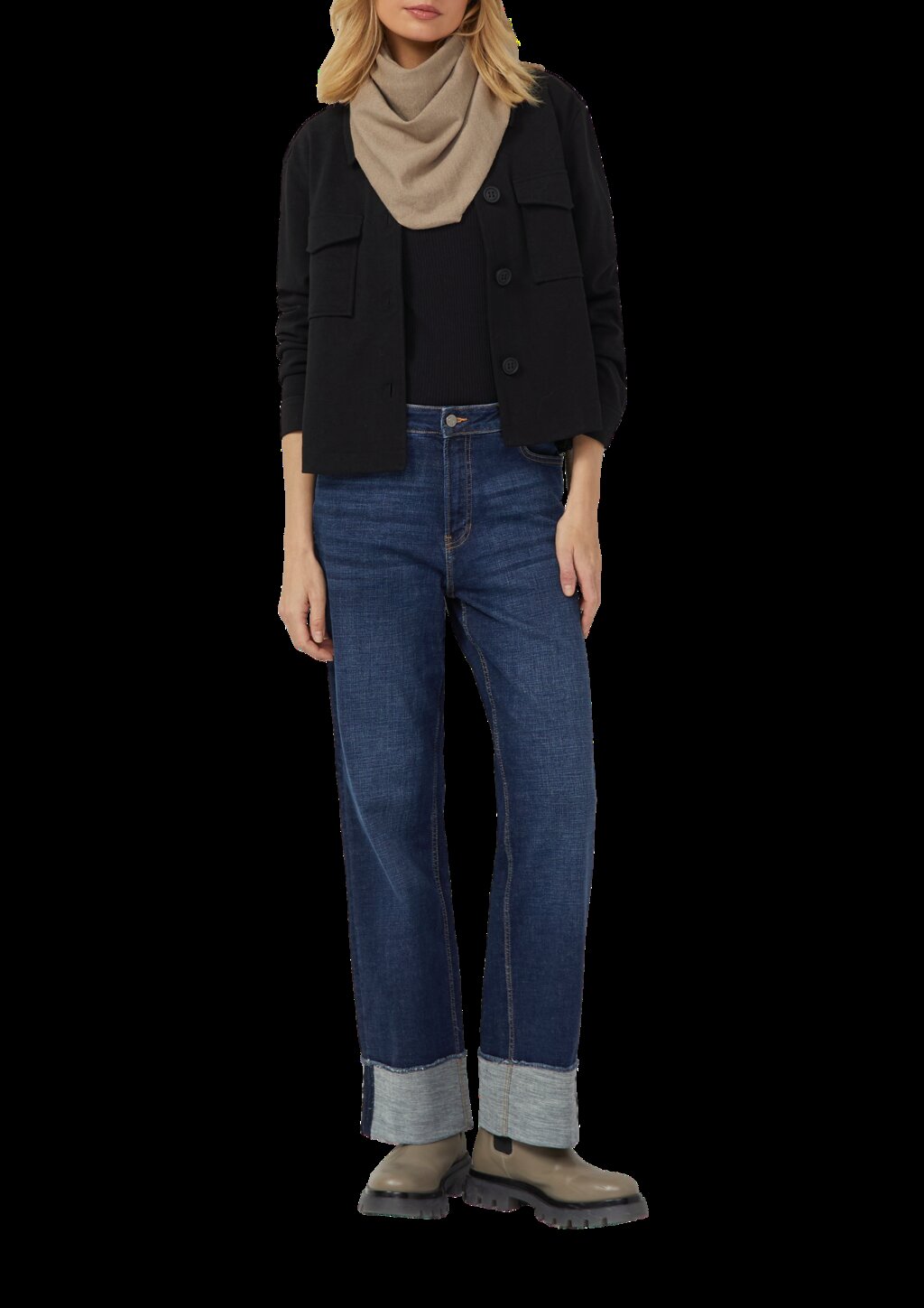 Feinstrick Dreieckstuch mit gebürsteter Oberfläche