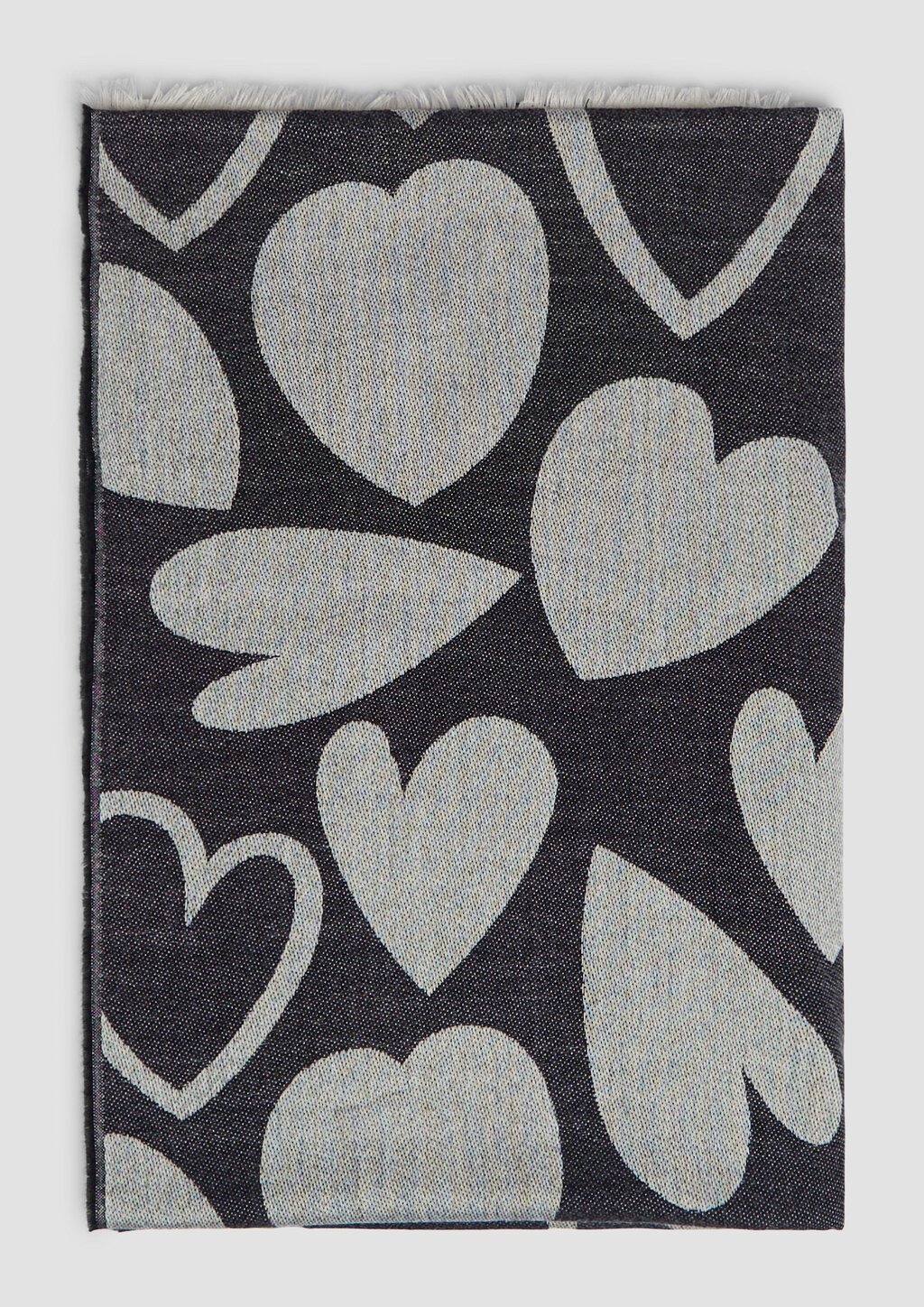 Schal mit Fransen und Artwork