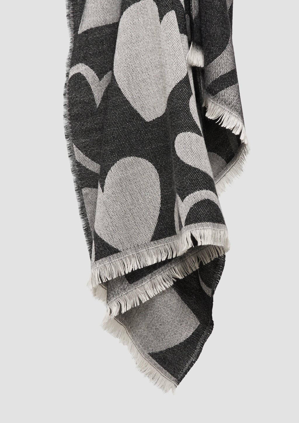 Schal mit Fransen und Artwork