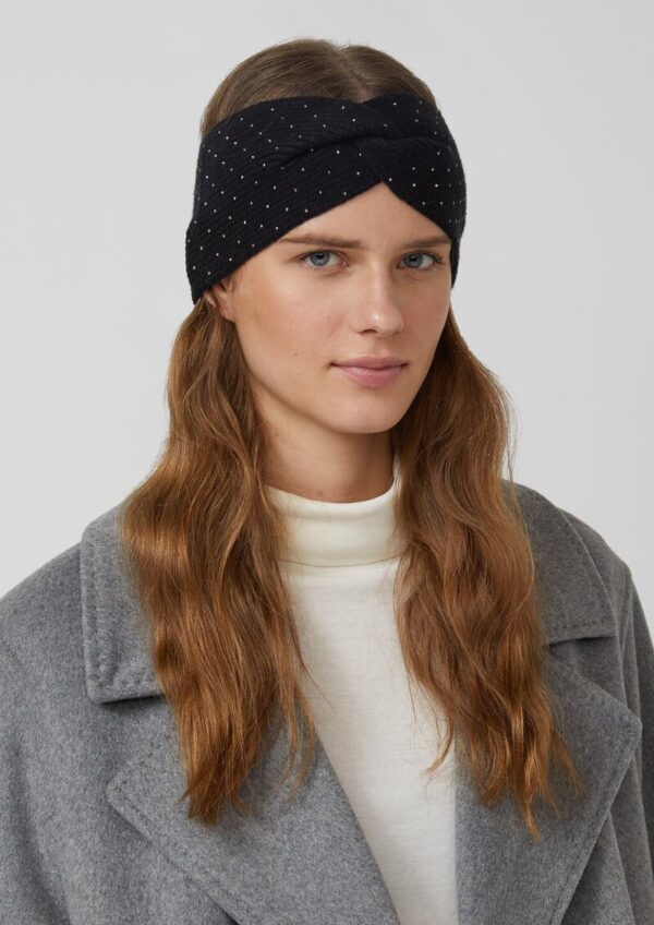 Stirnband aus Strick mit Schmucksteinen