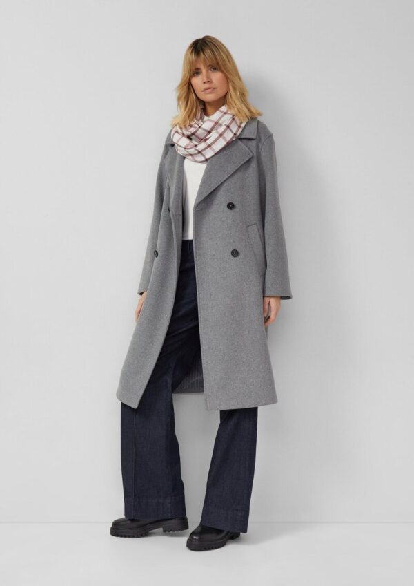 Karierter Loop-Schal aus Viskose-Modal-Mix