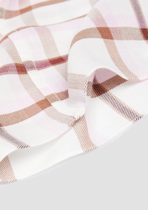 Karierter Loop-Schal aus Viskose-Modal-Mix