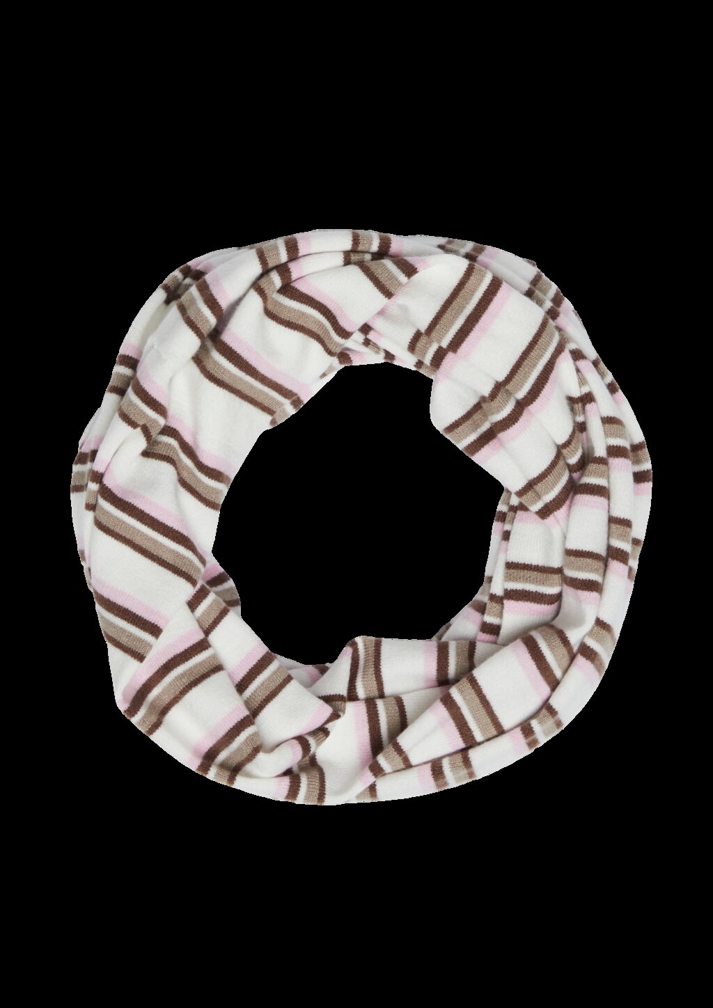 Feinstrick Loop-Schal mit Streifenmuster