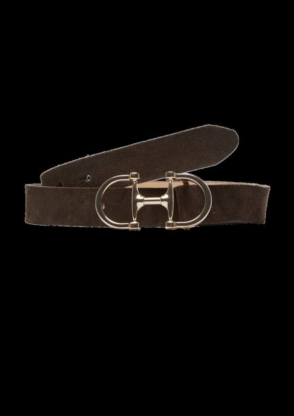 Veloursleder-Gürtel mit eleganter Metall-Schließe