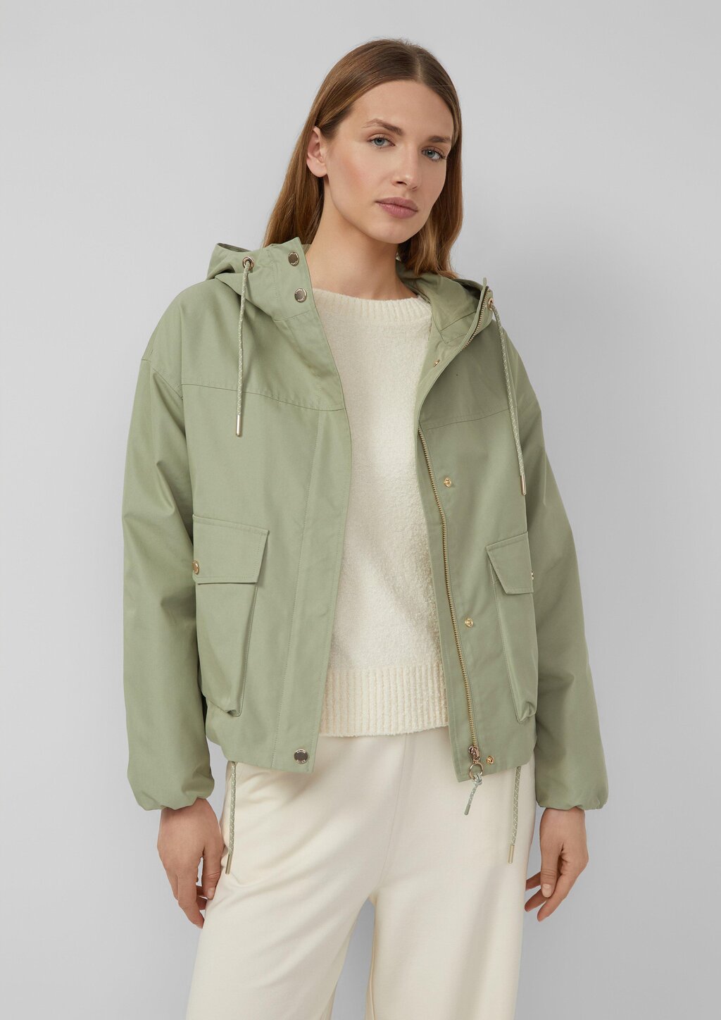 Jacke im Relaxed Fit mit Kapuze