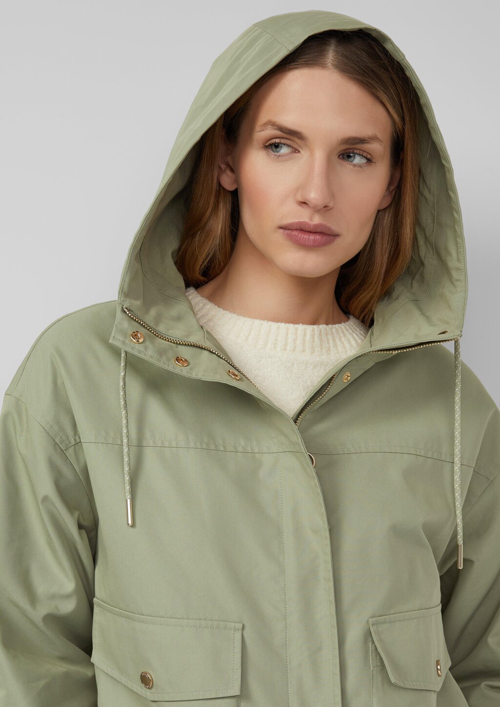 Jacke im Relaxed Fit mit Kapuze