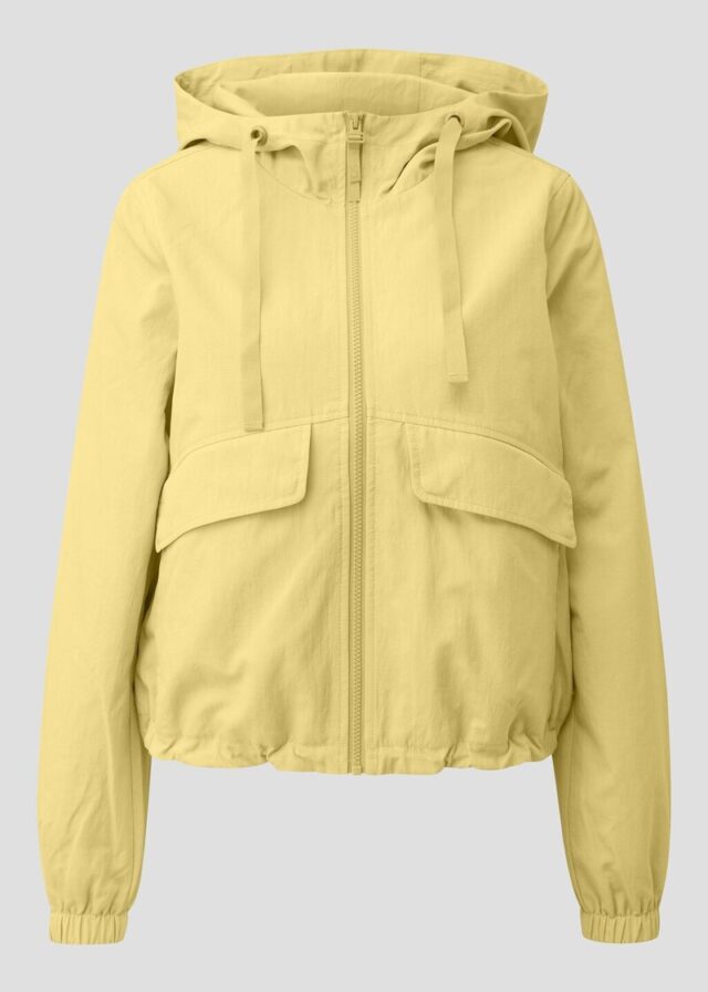 Nylonjacke mit verstellbarem Saum und Kapuze