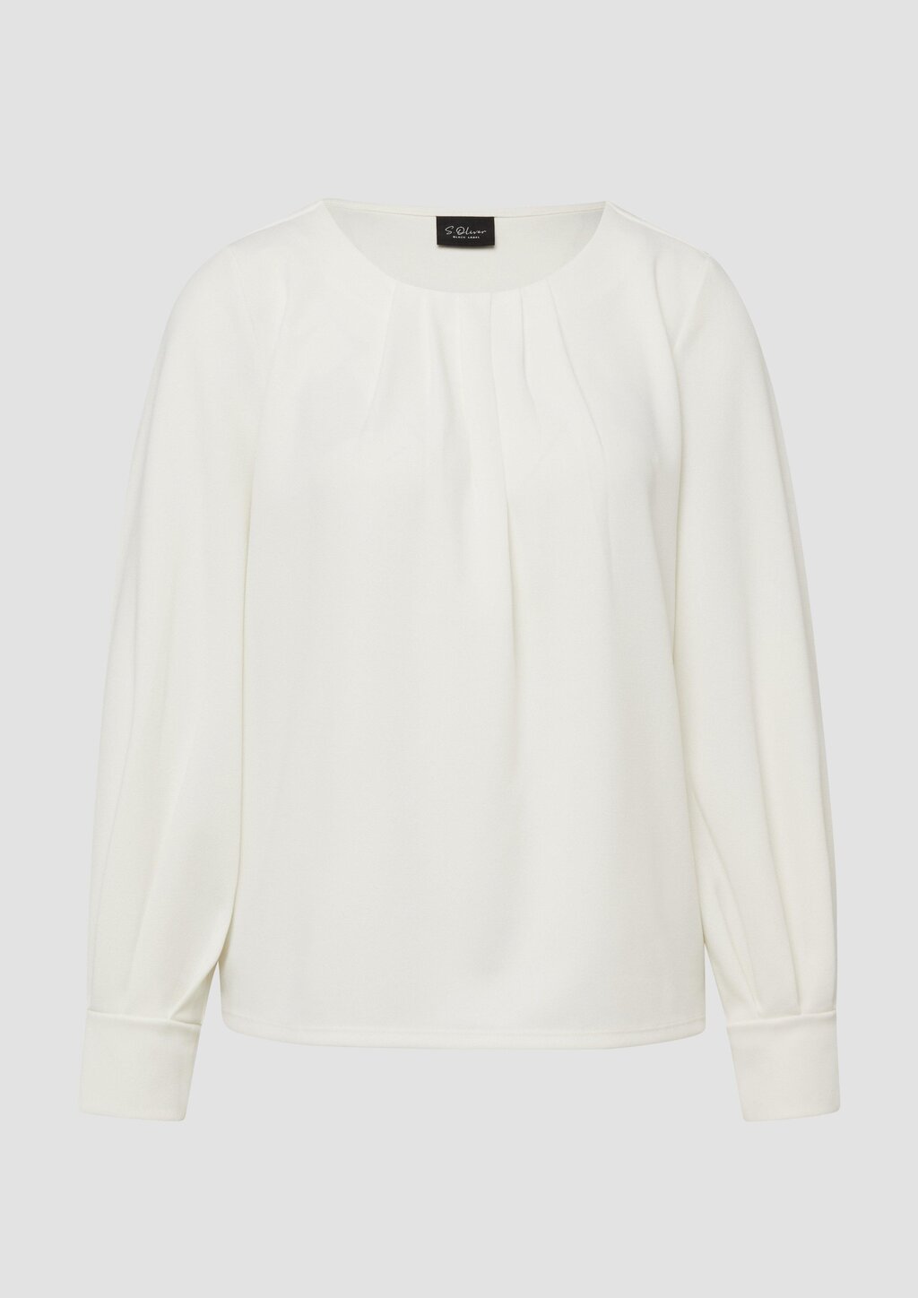 Bluse aus Jersey-Crêpe mit Faltendetails