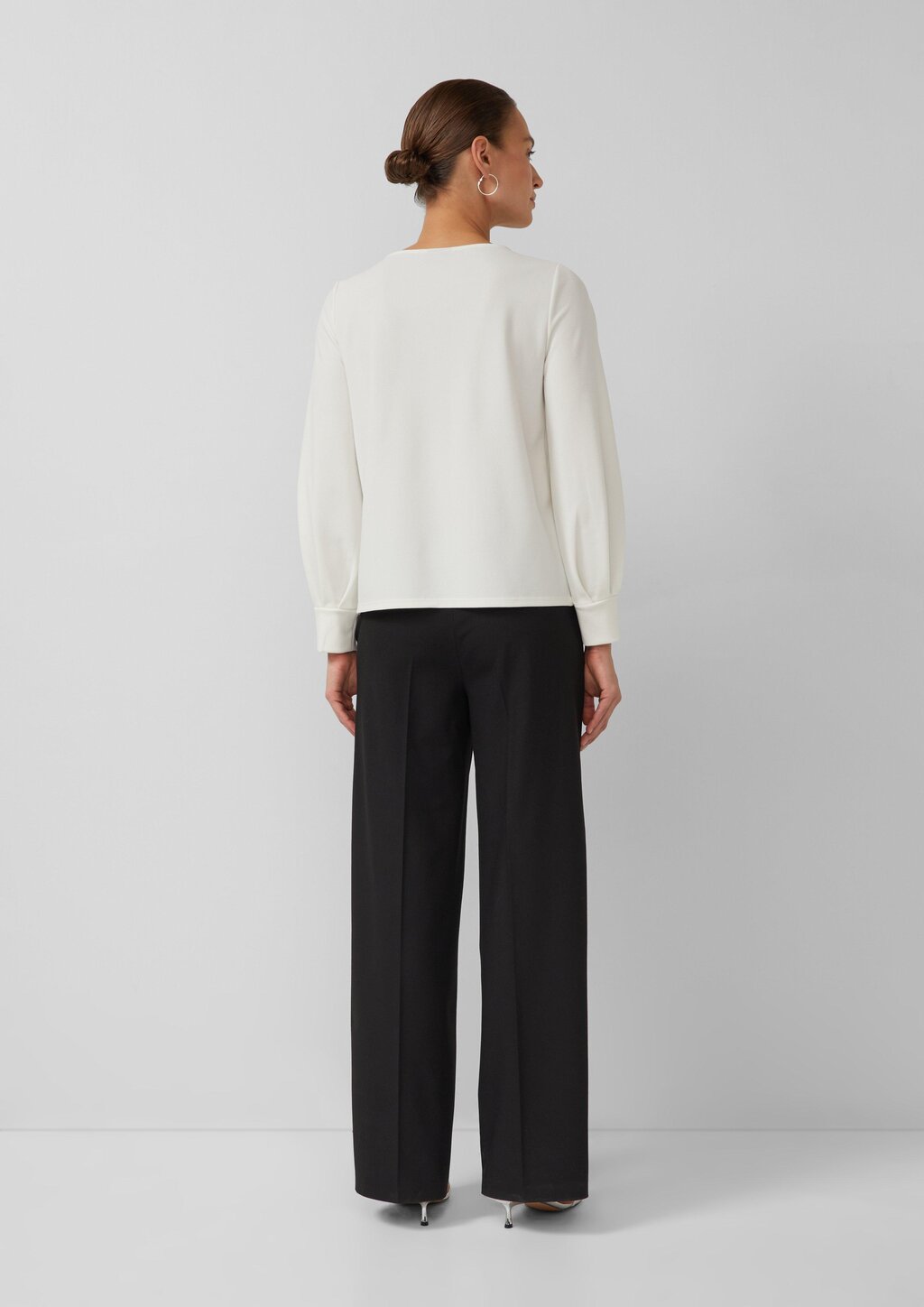 Bluse aus Jersey-Crêpe mit Faltendetails