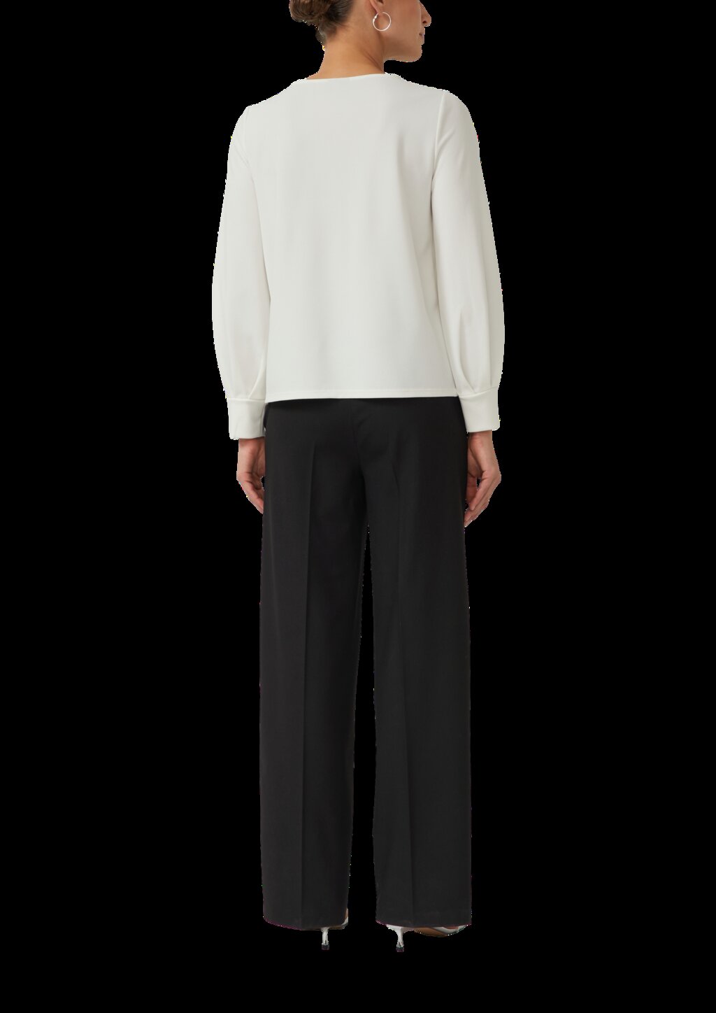 Bluse aus Jersey-Crêpe mit Faltendetails