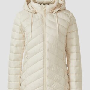 Gesteppte Jacke mit abnehmbarer Kapuze im Slim Fit