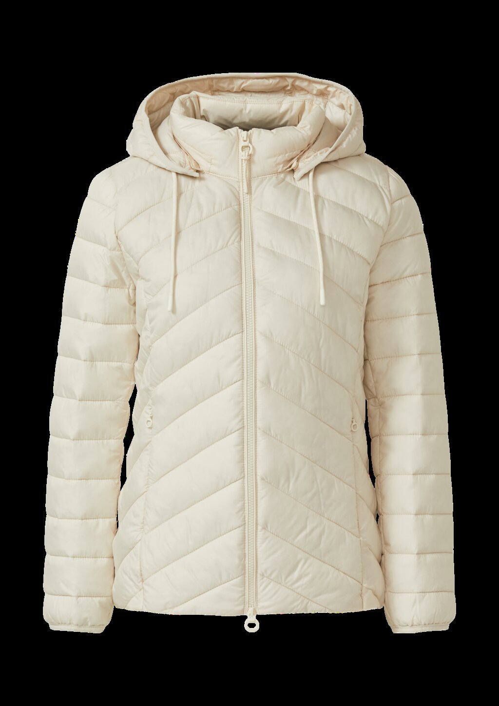 Gesteppte Jacke mit abnehmbarer Kapuze im Slim Fit