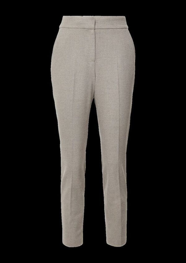 Knöchellange Flanellhose mit Bundfalte und elastischem Bund