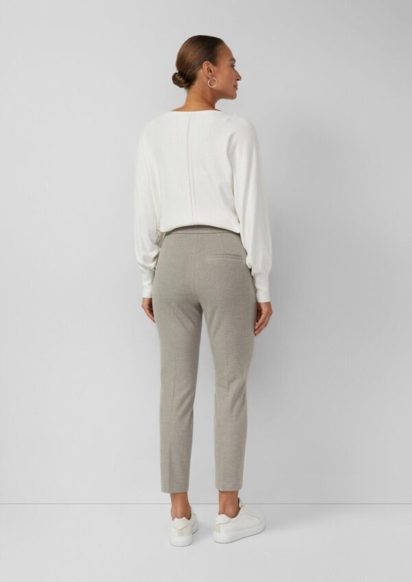 Knöchellange Flanellhose mit Bundfalte und elastischem Bund