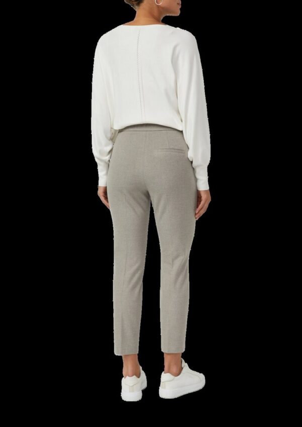 Knöchellange Flanellhose mit Bundfalte und elastischem Bund