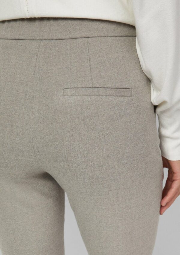 Knöchellange Flanellhose mit Bundfalte und elastischem Bund