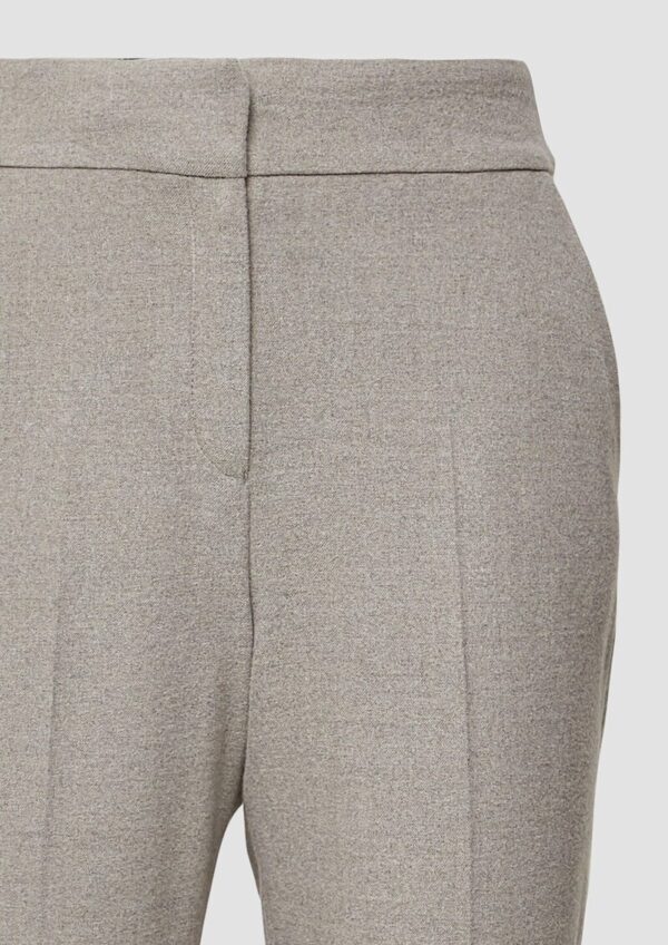 Knöchellange Flanellhose mit Bundfalte und elastischem Bund