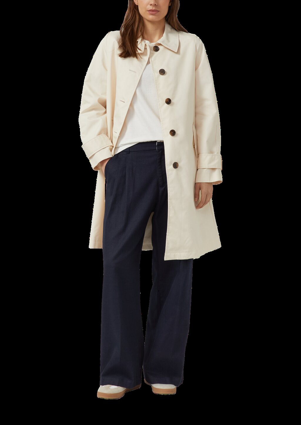 Mantel mit Hemdkragen