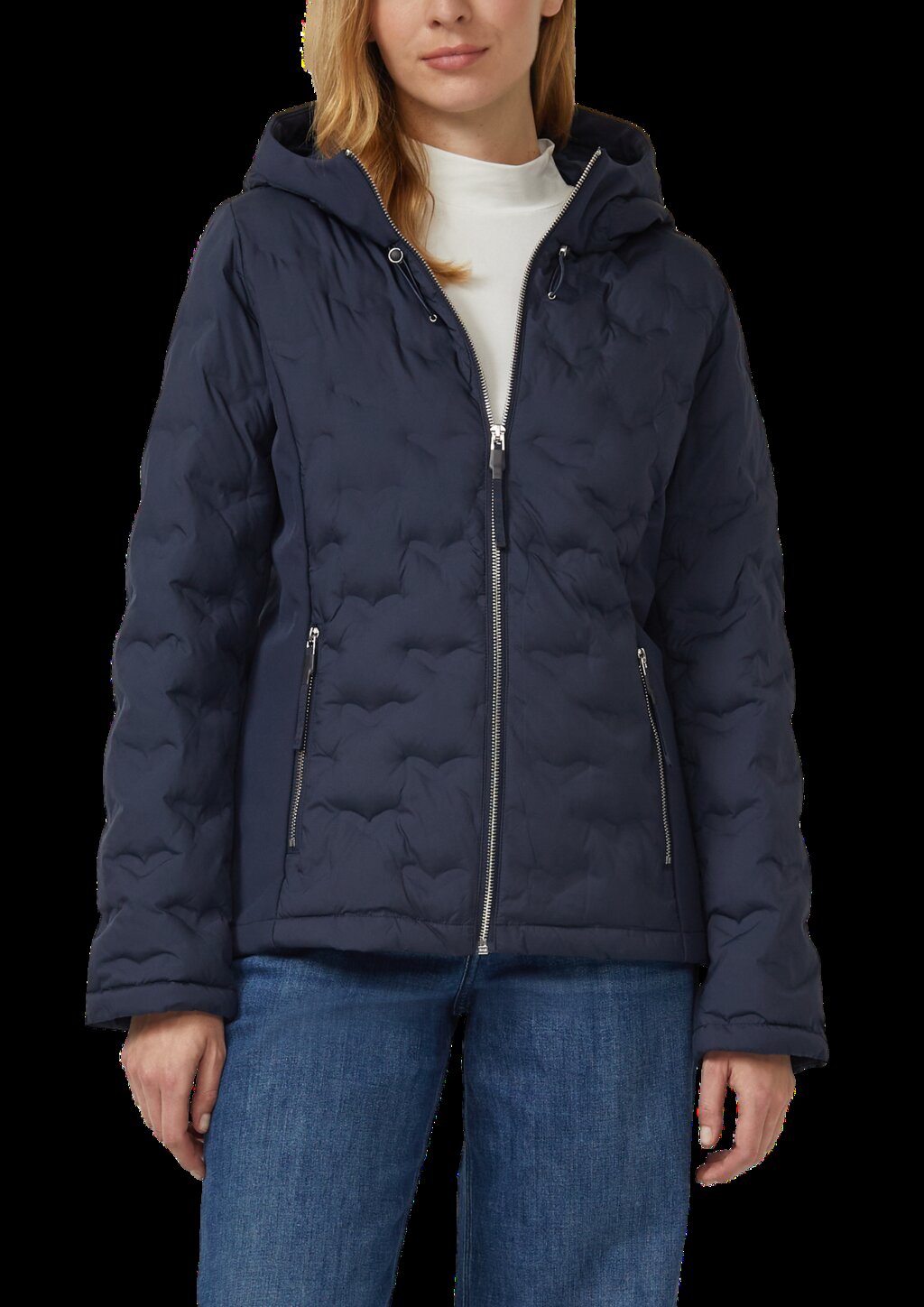 Leichte Slim Fit-Jacke im Fabricmix