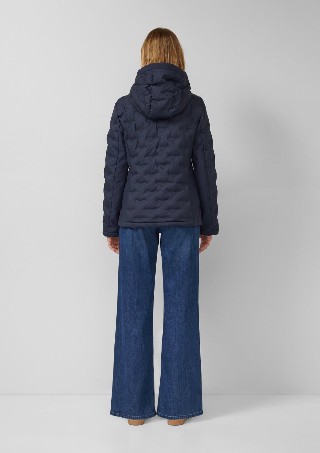 Leichte Slim Fit-Jacke im Fabricmix