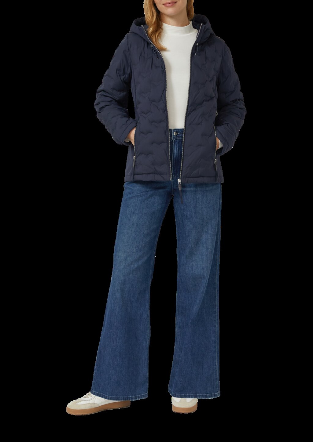 Leichte Slim Fit-Jacke im Fabricmix