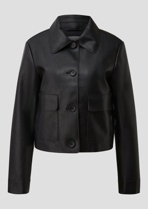 Jacke in Lederoptik