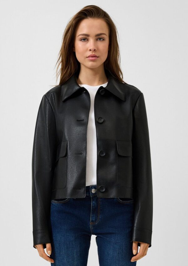 Jacke in Lederoptik