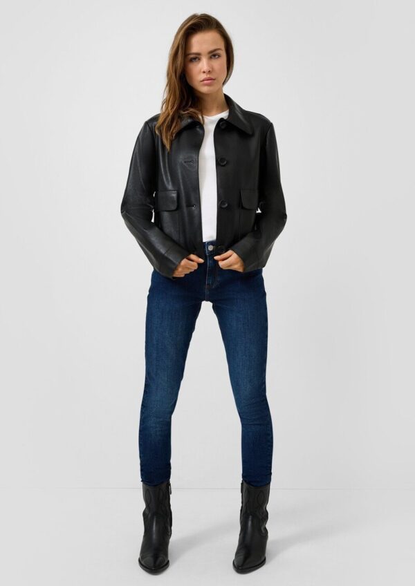 Jacke in Lederoptik