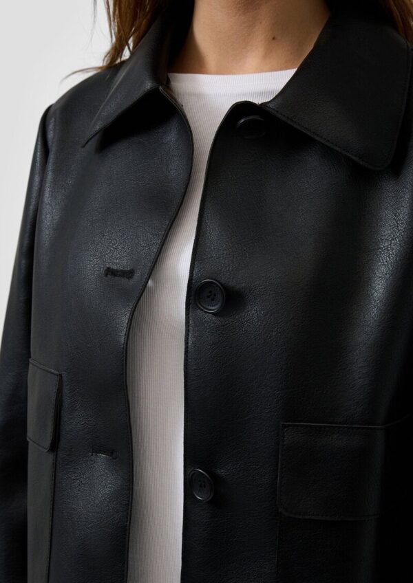 Jacke in Lederoptik