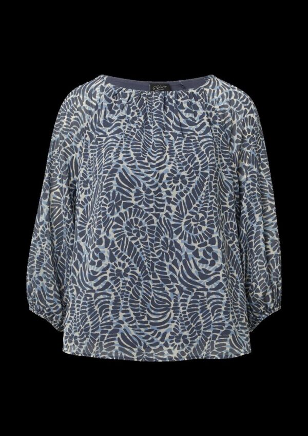 Chiffon-Bluse im Relaxed Fit mit Raglanärmeln