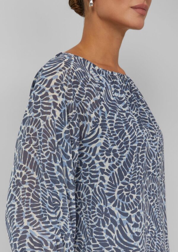 Chiffon-Bluse im Relaxed Fit mit Raglanärmeln