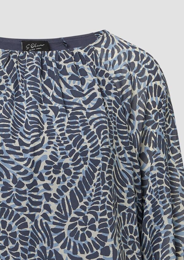 Chiffon-Bluse im Relaxed Fit mit Raglanärmeln