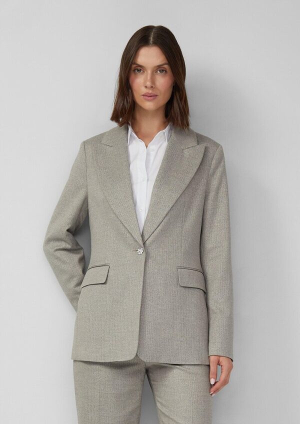 Eleganter Blazer im Slim Fit mit Glitzergarn