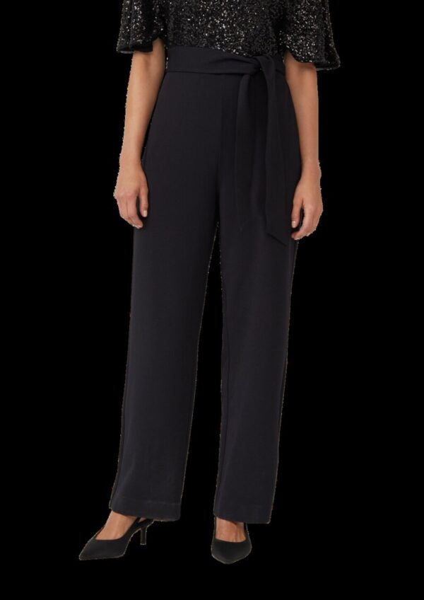 Festlicher Overall mit Pailletten und Bindegürtel