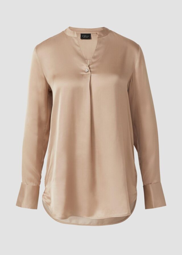 Elegante Satin-Bluse mit Manschetten