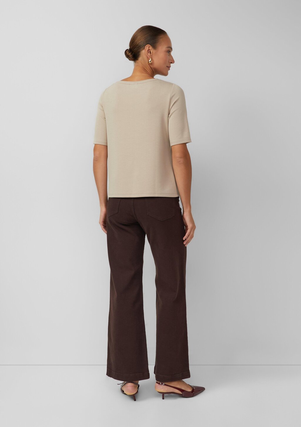 Elegante Satin-Bluse mit Manschetten