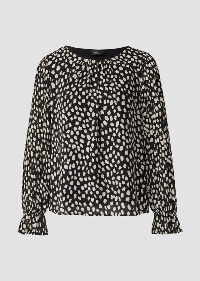 Festliche Bluse mit Plissee-Ärmeln