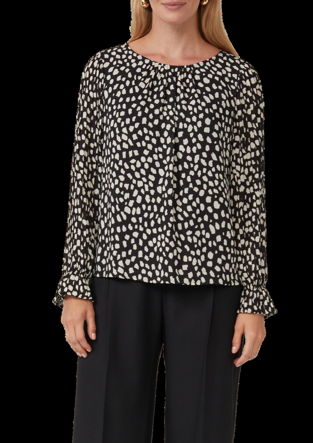 Festliche Bluse mit Plissee-Ärmeln