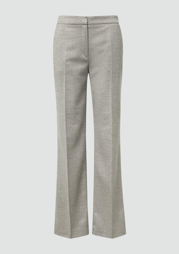 Elegante Stoffhose mit weitem Bein und Glitzergarn