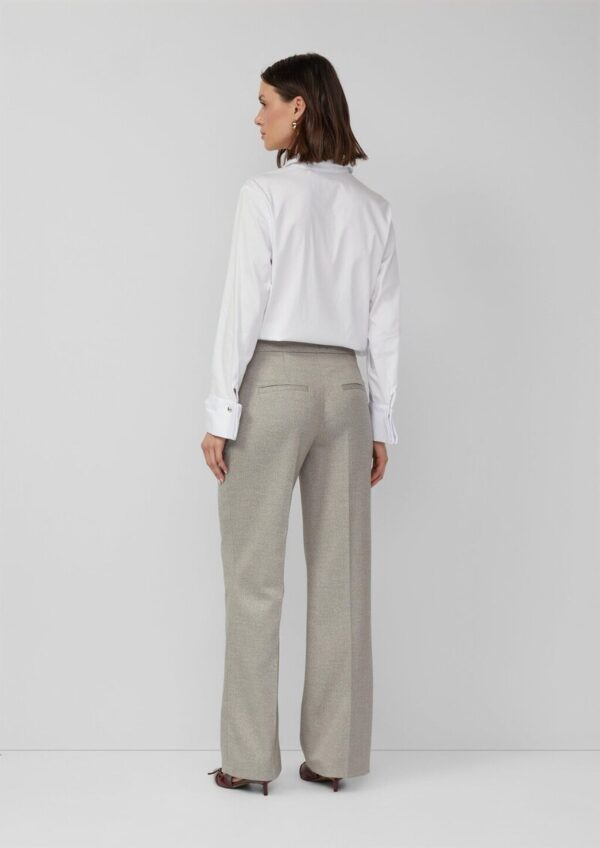 Elegante Stoffhose mit weitem Bein und Glitzergarn