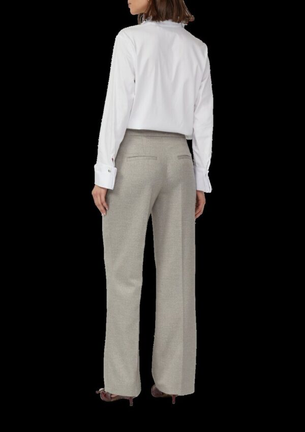 Elegante Stoffhose mit weitem Bein und Glitzergarn