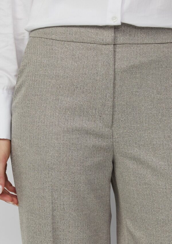 Elegante Stoffhose mit weitem Bein und Glitzergarn