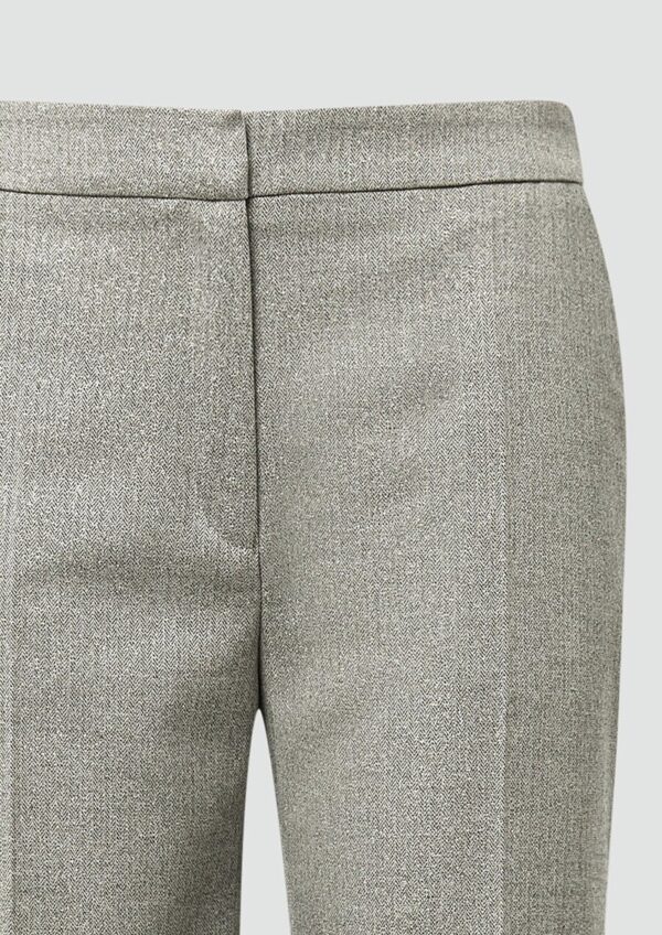 Elegante Stoffhose mit weitem Bein und Glitzergarn