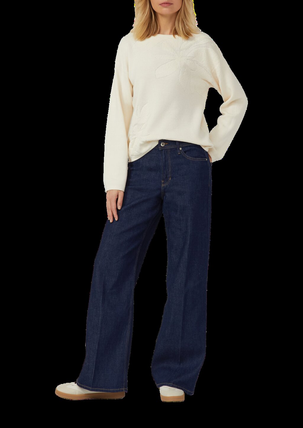 Pullover mit dekorativem Strickmuster