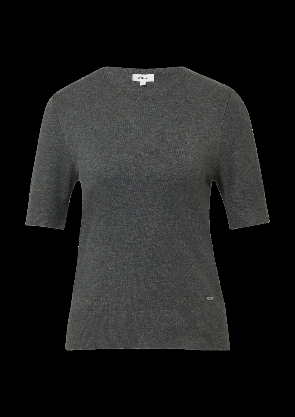 Kurzärmeliger Strickpullover aus Viskosemix