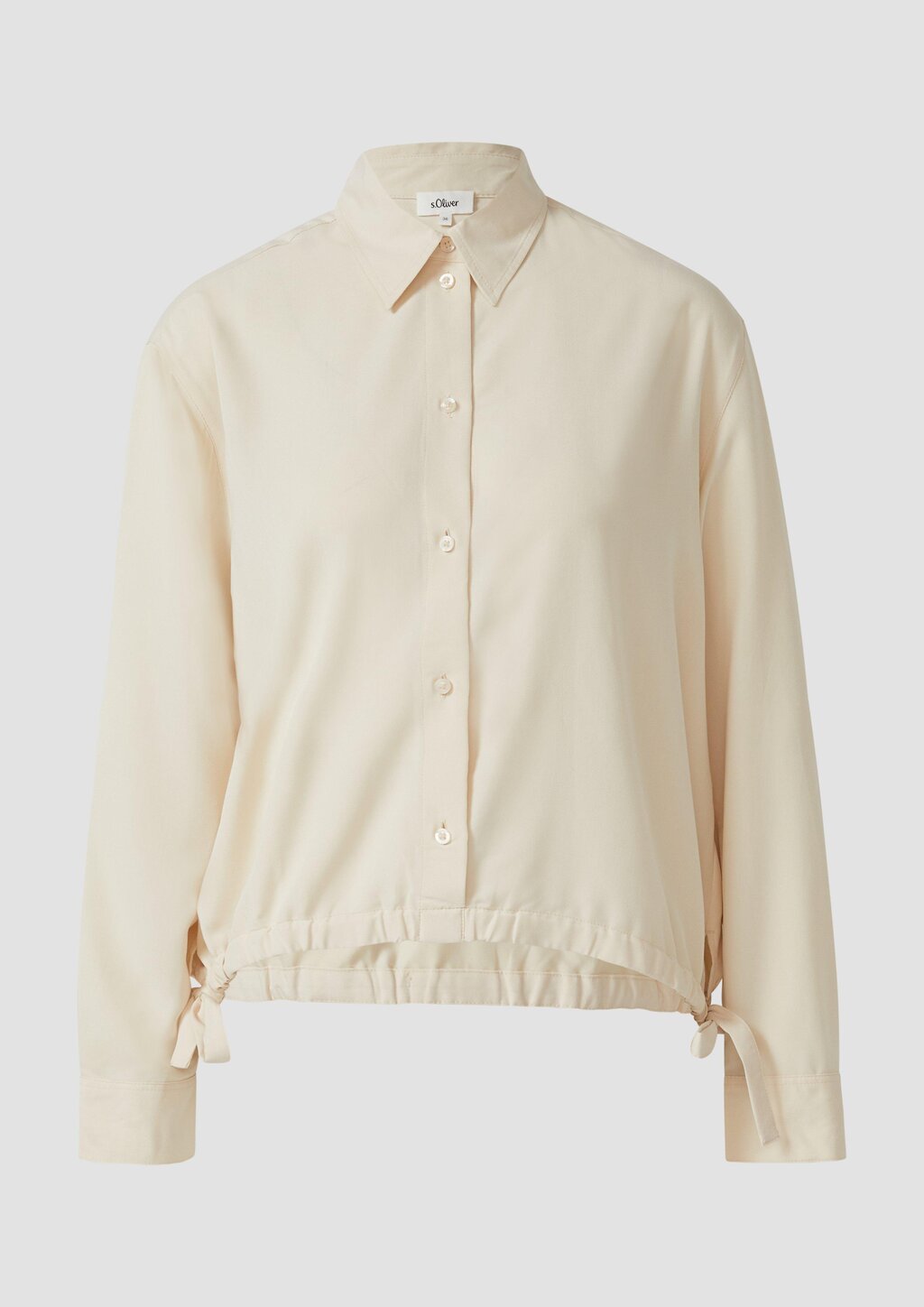 Fließende Bluse mit Schleifen-Detail