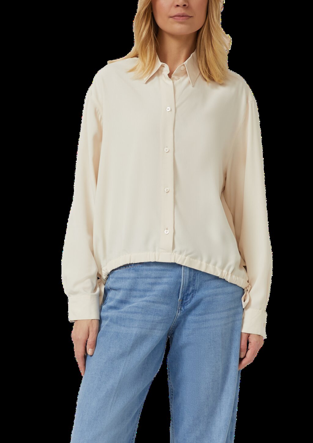 Fließende Bluse mit Schleifen-Detail