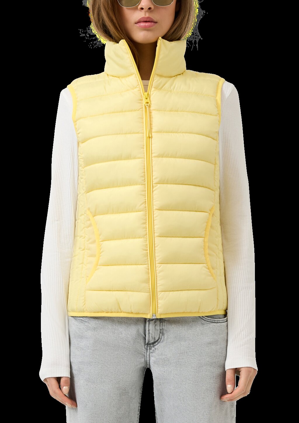 Steppweste mit Stehkragen